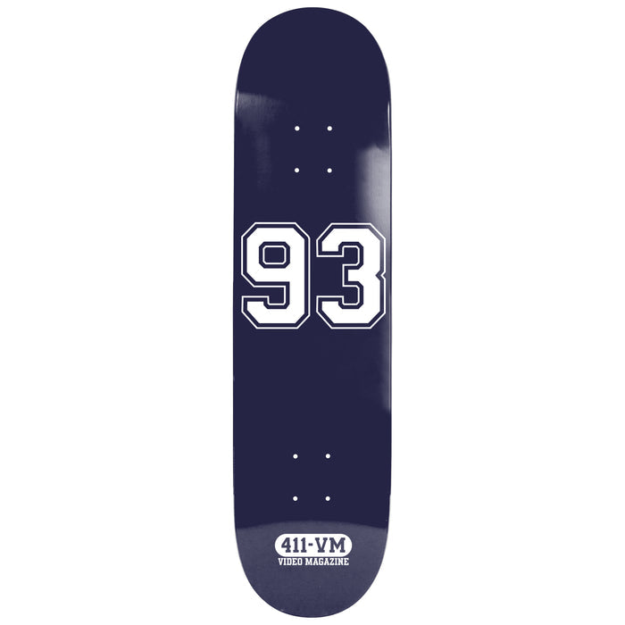 411VM Athletic Navy EX7 8.25" Skateboard Deck