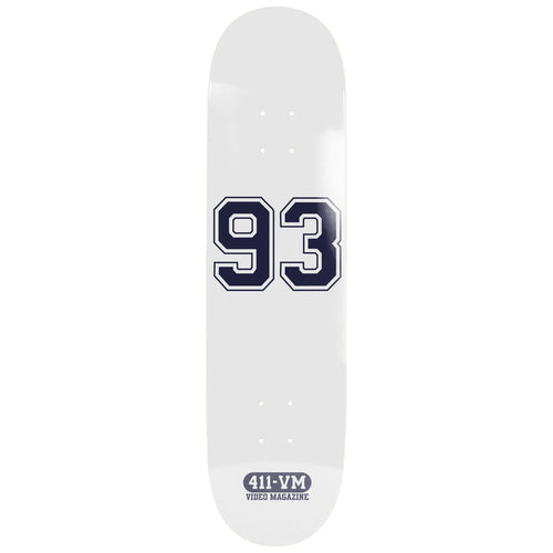 411VM Athletic White EX7 8.5" Skateboard Deck