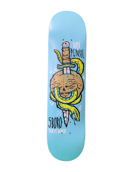 5boro Michael Sieben Dan Pensyl Dagger Head 7.5" Classic Skateboard Deck