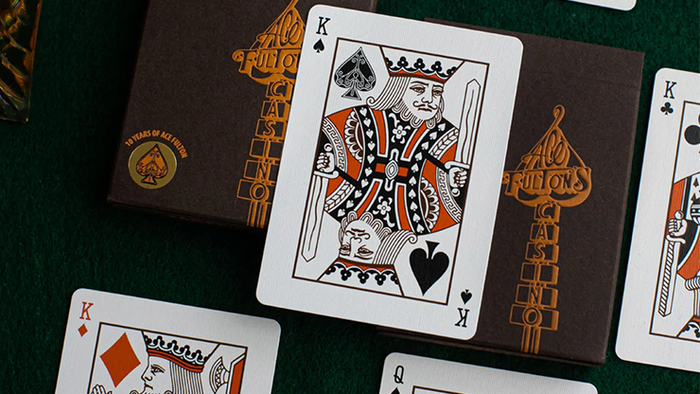 Ace Fulton's 10 Year Anniversary Tobacco Brown Playing Cards