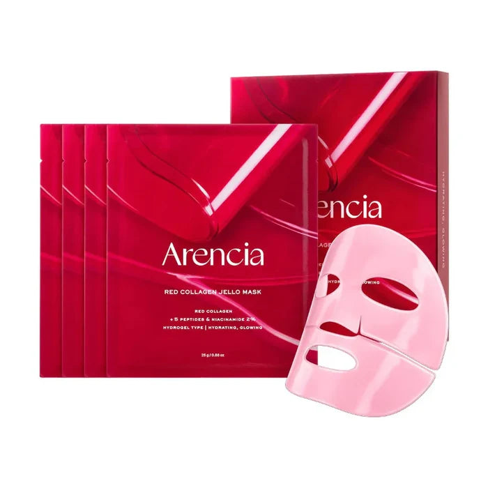 Arencia. Red Collagen Jello Mask 25g [1 Box (4 Masks)] | Lady Bonita | Korean beauty NZ