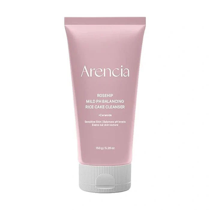 Arencia. Rosehip Mild PH Balancing Rice Cake Cleanser 150g | Lady Bonita | Korean beauty NZ