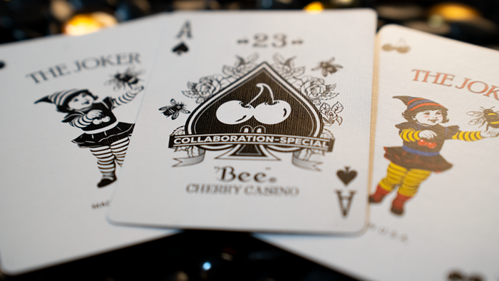 Bee X Cherry Red Playing Cards