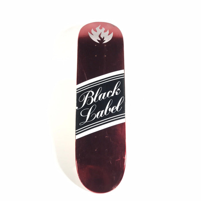Black Label Team Beer Logo Foil Red Black 8.0 Skateboard Deck