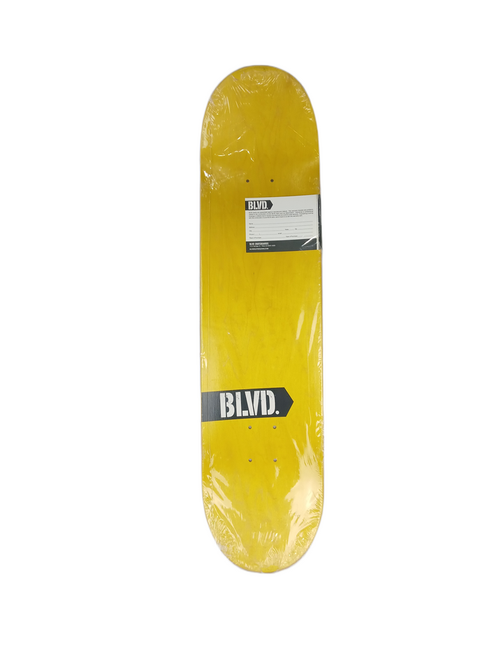 Boulevard The Blvd #1 Sky Pager Orange White Blue Size 8.12" Vintage NOS Deck Ripped Plastic