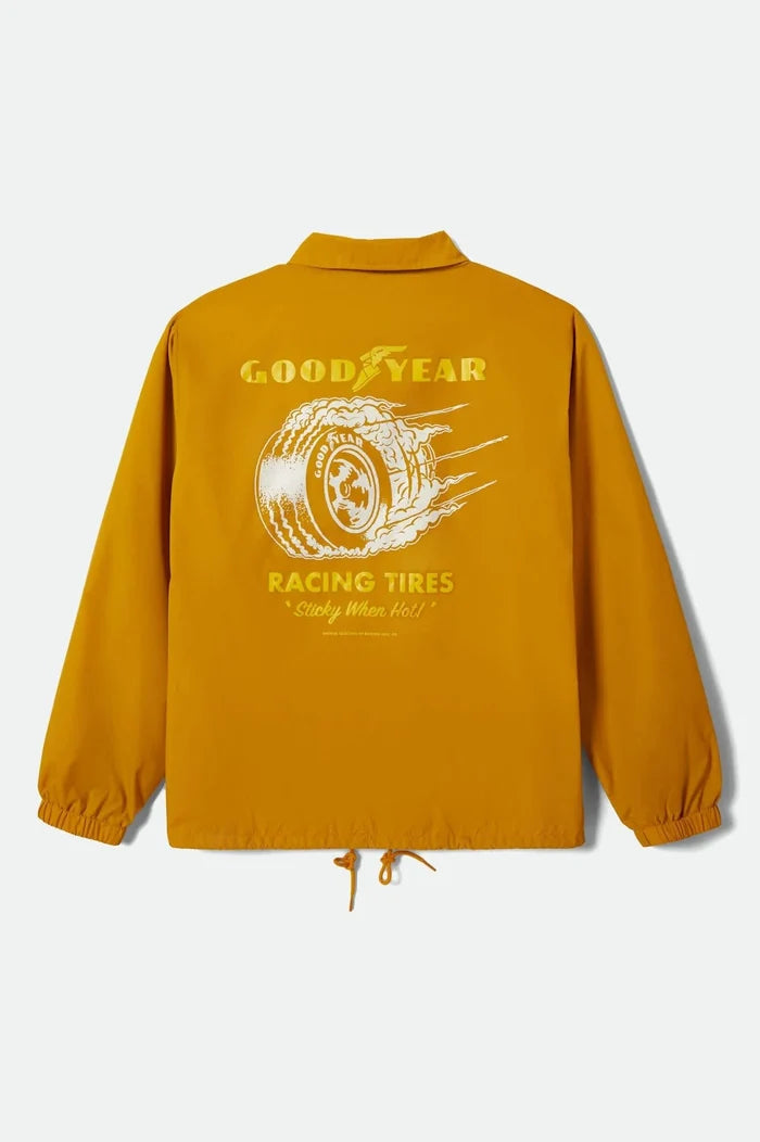Brixton Goodyear Slick Nugget Gold Wind Breaker Jacket