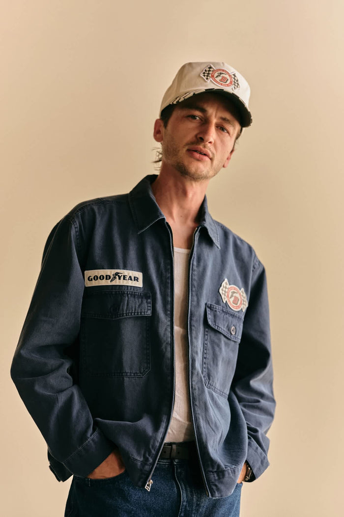 Brixton Goodyear Speedway Hp Off White Snapback Hat