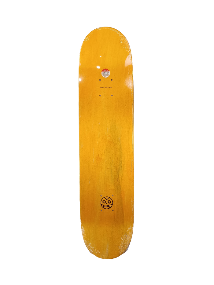 Bueno Stacy Lowery School Is For Idiots Orange Multi Size 7.75" Vintage NOS Deck