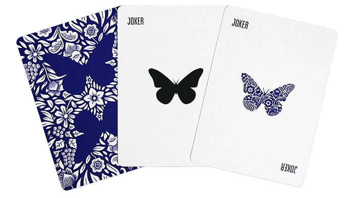 Butterfly Playing Cards Marked (Blue) 3rd Edition