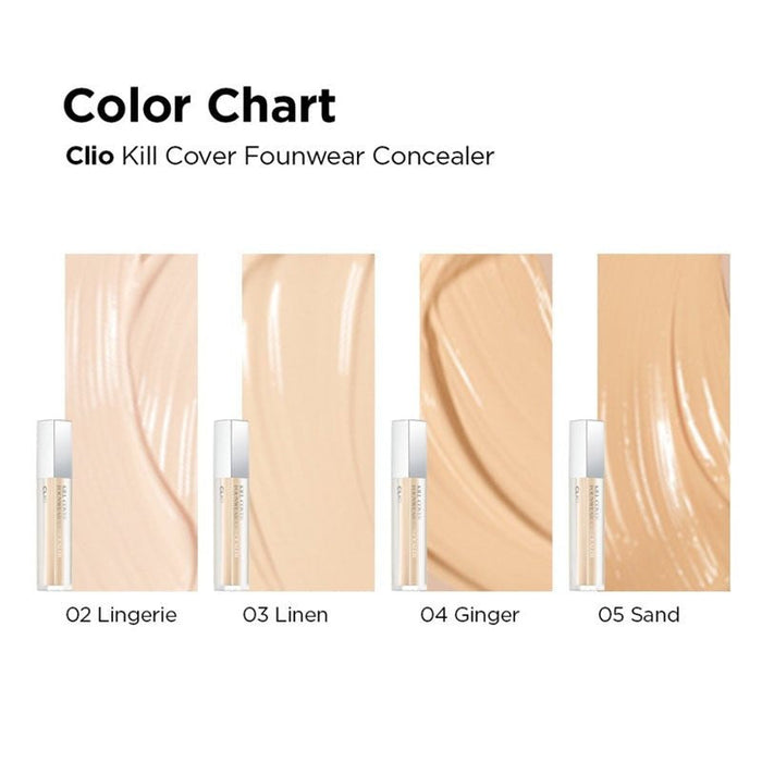 Clio. Kill Cover Founwear Concealer 6g [4-BO Ginger] | Lady Bonita | Korean beauty NZ