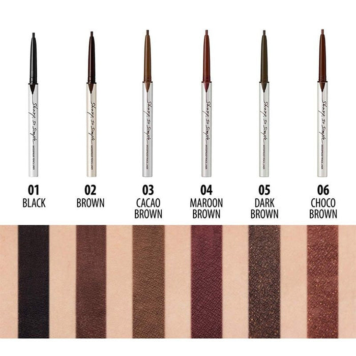Clio. Sharp So Simple Waterproof Pencil Liner [01 Black] | Lady Bonita | Korean beauty NZ