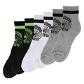 Creature Web Quarter Black White Grey 3-Pack Quarter Socks