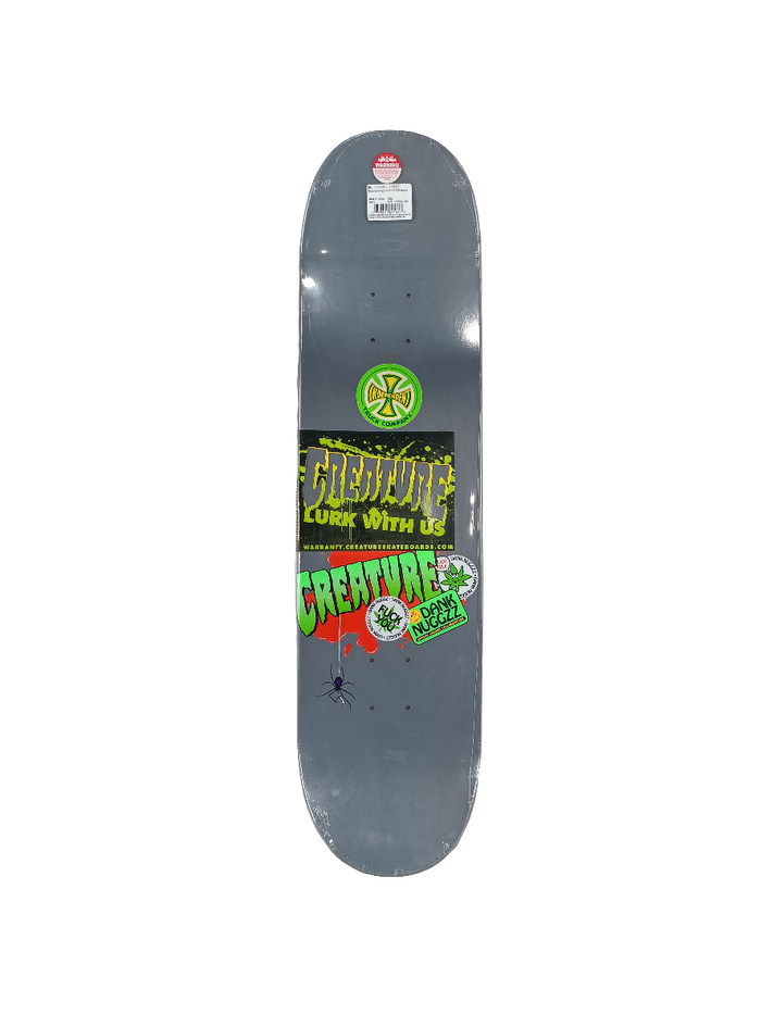 Creature X Nuggz Taylor Bingaman Bloodshot Eye Grey Red Green Size 8.375" Vintage NOS Deck