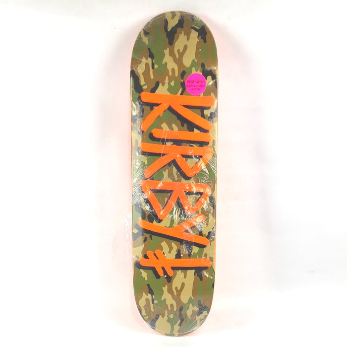 Deathwish Taylor Kirby Signed Spray Paint Camo/Orange 8.475" Skateboard Deck