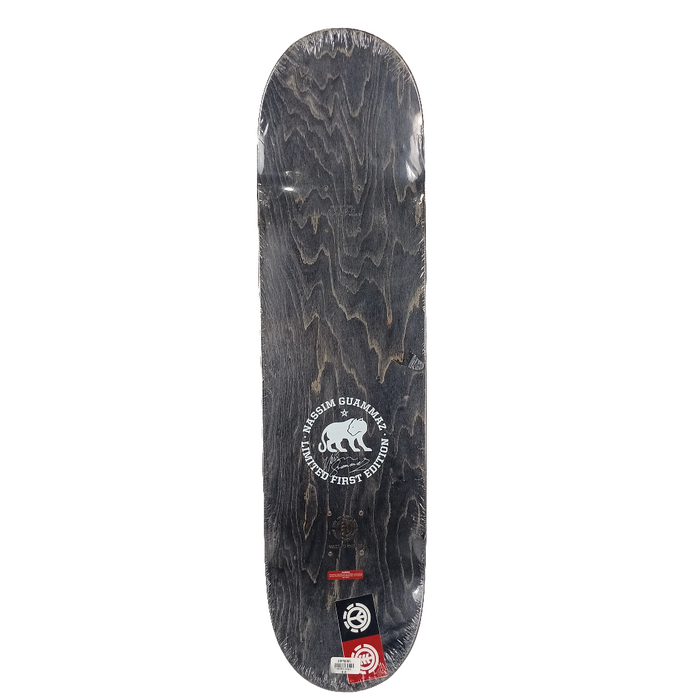 Element Nassim Guammaz Limited First Edition Gold Foil Black White Size 8.5 Vintage NOS Deck Ripped Plastic