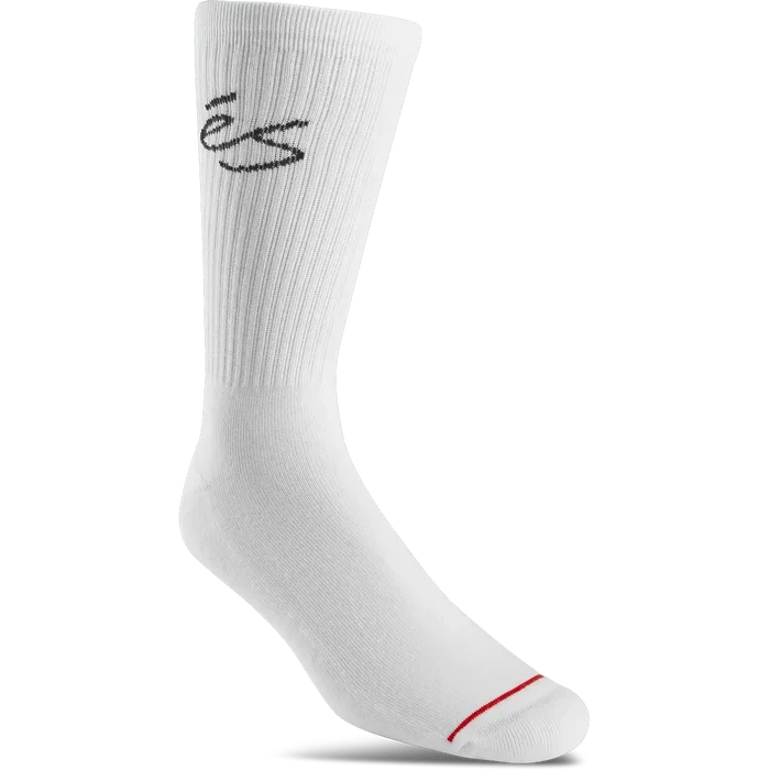 eS Script Crew White Socks