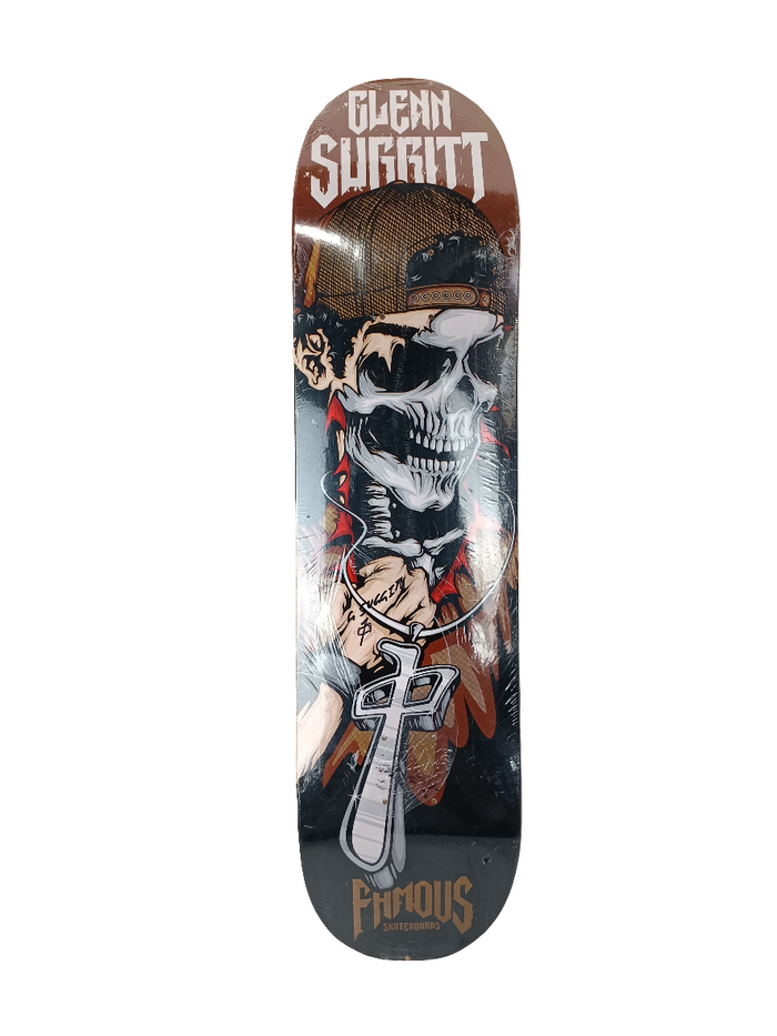 Famous Glen Suggitt Autographed Skinwalker RDS Chain Black Brown Red Size 7 3/4 Vintage NOS Deck