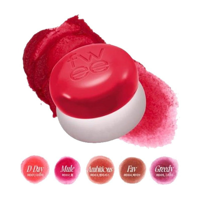 Fwee. Lip & Cheek Blurry Pudding Pot 5g [RD01 D-Day] | Lady Bonita | Korean beauty NZ