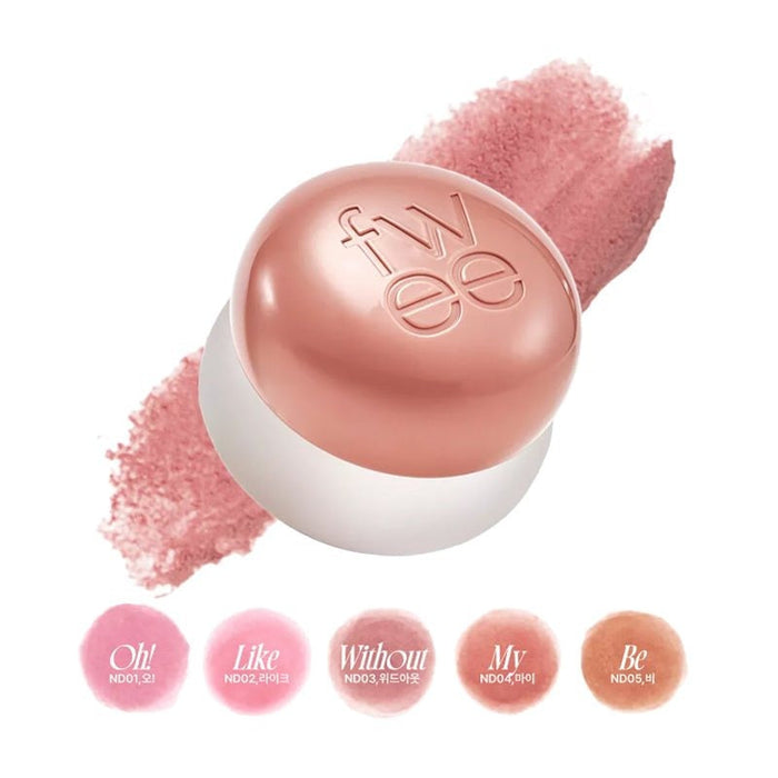 Fwee. Lip & Cheek Blurry Pudding Pot 5g [RD05 Greedy] | Lady Bonita | Korean beauty NZ