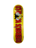 Girl Brandon Biebel Biebles World Graphic Yellow Red Size 7.75 Skateboard Deck