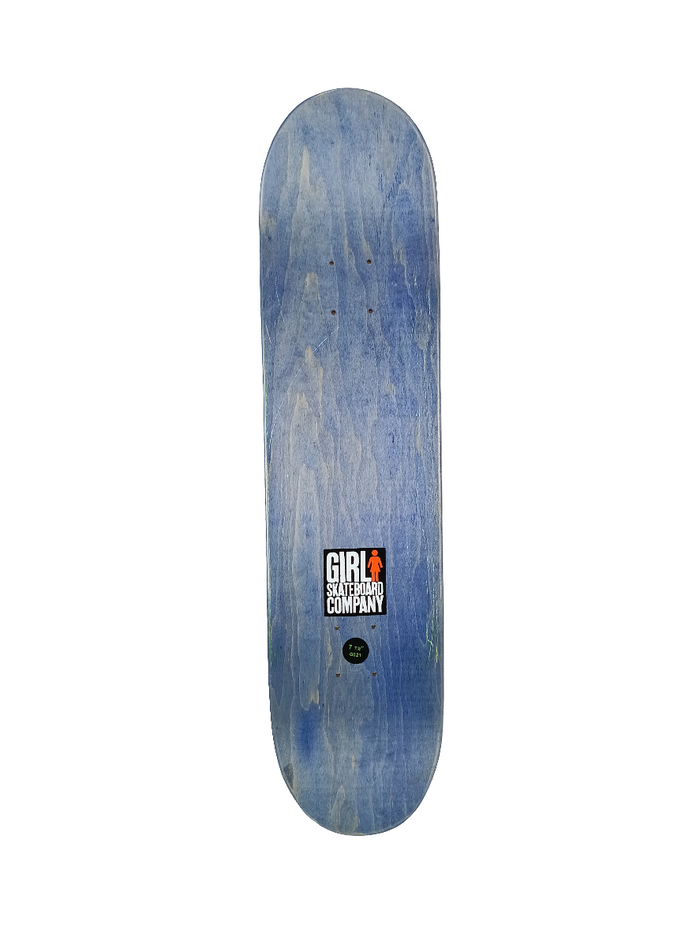 Girl Brandon Biebel Biebles World Graphic Yellow Red Size 7.75 Skateboard Deck
