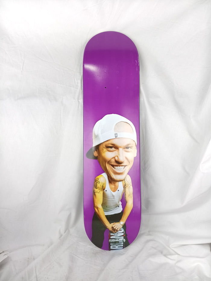 Girl Brandon Biebel Big Head Purple Mutli Size 7.78" Vintage NOS Deck
