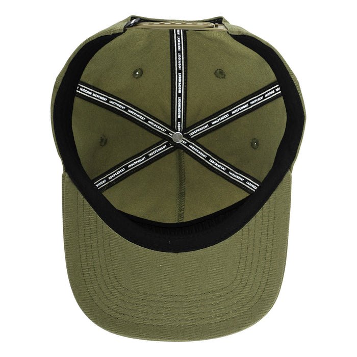 Independent Bar Logo Army Green Snapback Hat