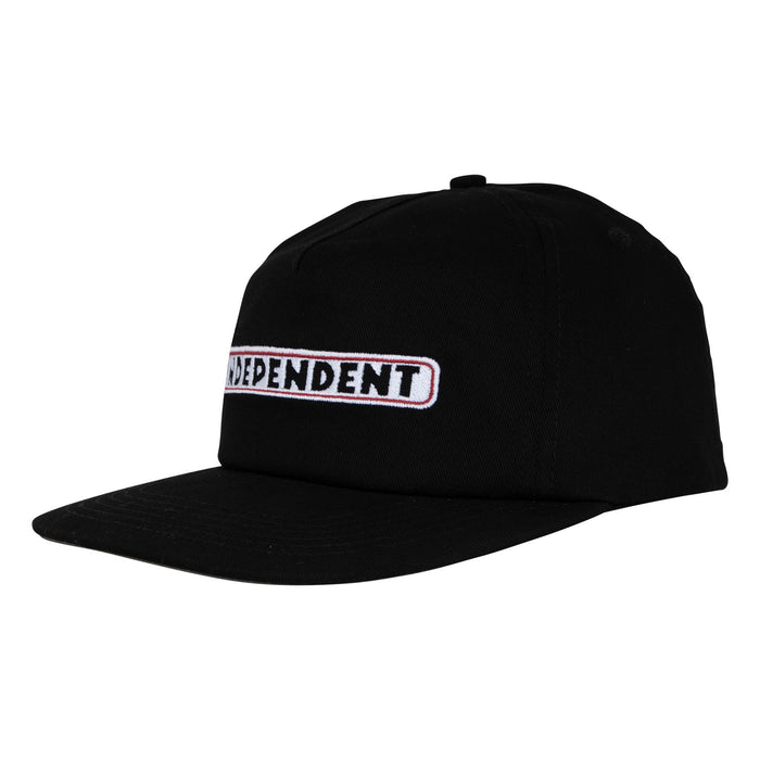 Independent Bar Logo Black Snapback Hat