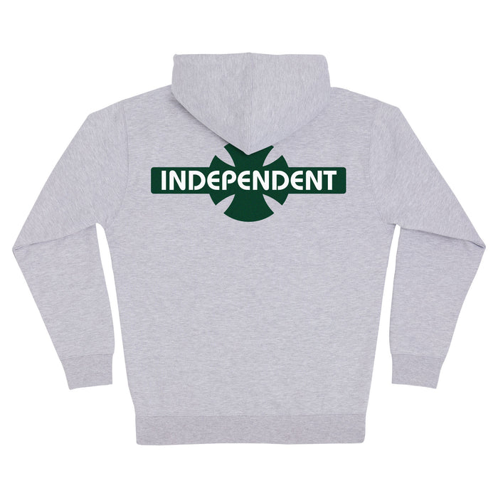 Independent OGBC Original Bar Cross Legacy HW Grey Heather Zip-up Hooded Sweatshirt