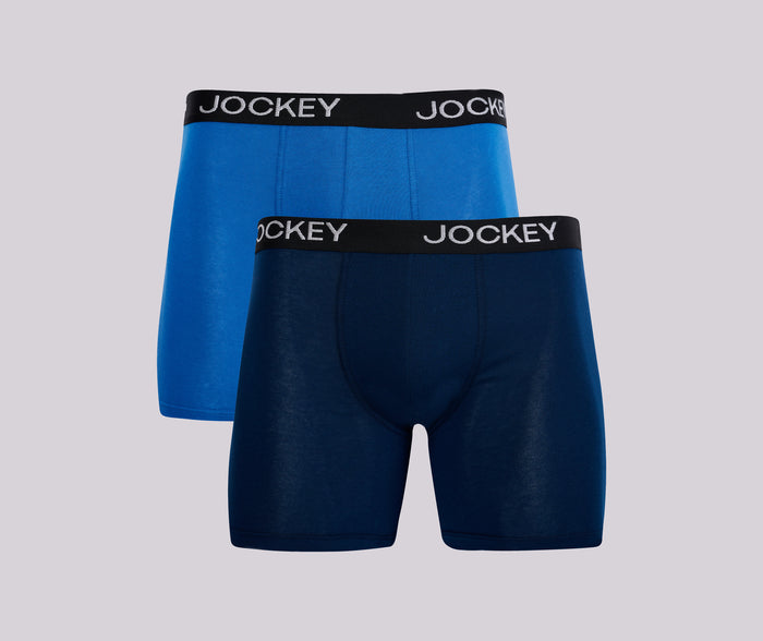 Jockey® 2Pk Everyday Plain Long Leg Trunk