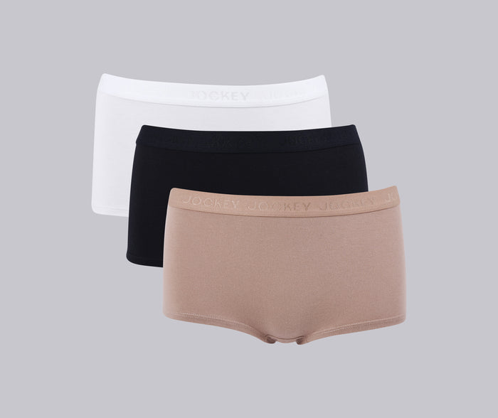Jockey® 3Pk Tonal Cotton Stretch Boyleg