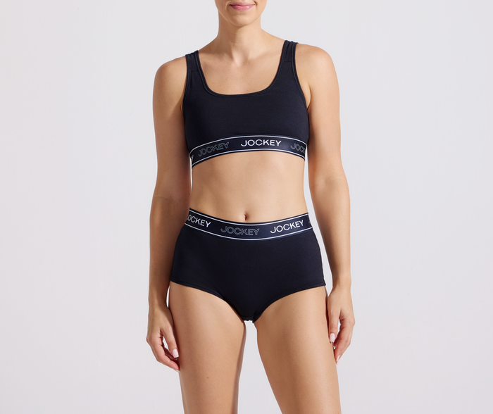 Jockey® Monochrome Cotton Stretch Crop Top