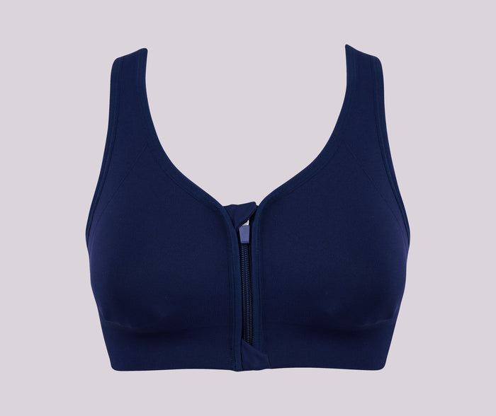 Jockey® Seamless Mid Impact Zip Front Sports Bra