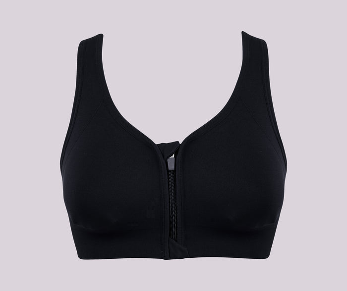 Jockey® Seamless Mid Impact Zip Front Sports Bra