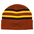 Krooked Eyes Dark Red Cuff Beanie