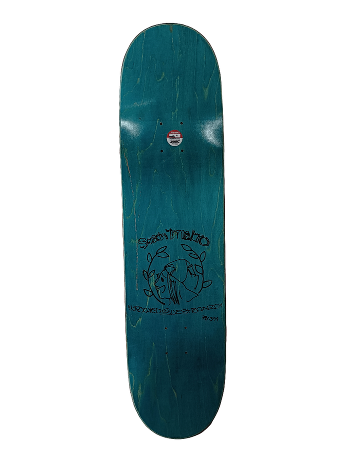 Krooked Sean Malto Guest Rider Tan Woodgrain Multicolor Size 8.38" Vintage NOS Deck