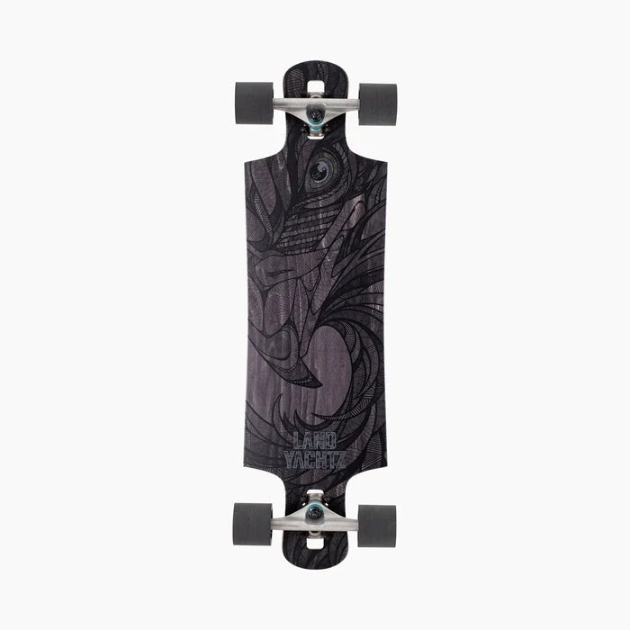Landyachtz Drop Hammer Black Eagle Longboard Complete Skateboard