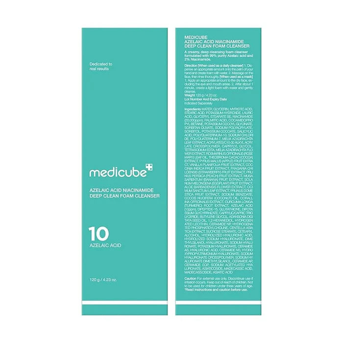Medicube. Azelaic Acid Niacinamide Deep Clean Foam Cleanser 120g | Lady Bonita | Korean beauty NZ