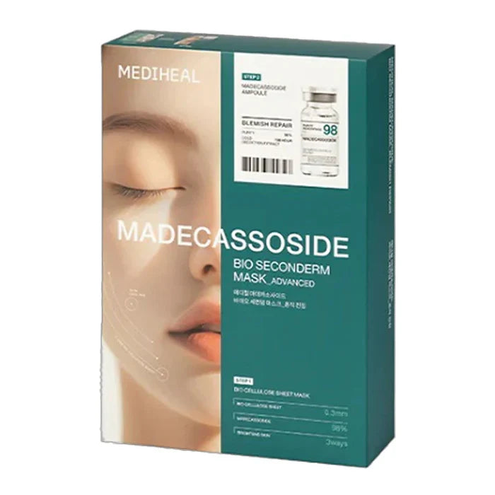 Mediheal. Madecassoside Bio Seconderm Mask (Ampoule 4ml + Mask 23ml [1 Sheet] | Lady Bonita | Korean beauty NZ