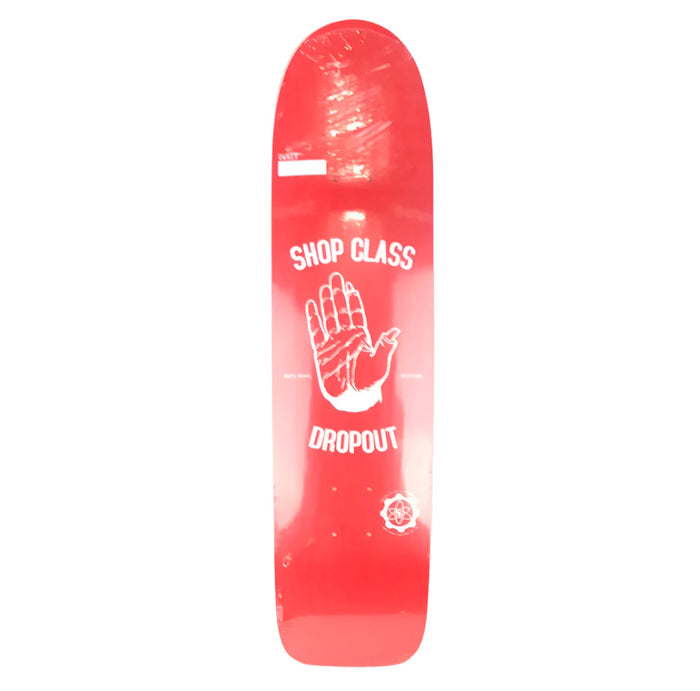 North Manuel Vocational Dropout Red/White Size 7.5" Vintage NOS Shaped Deck