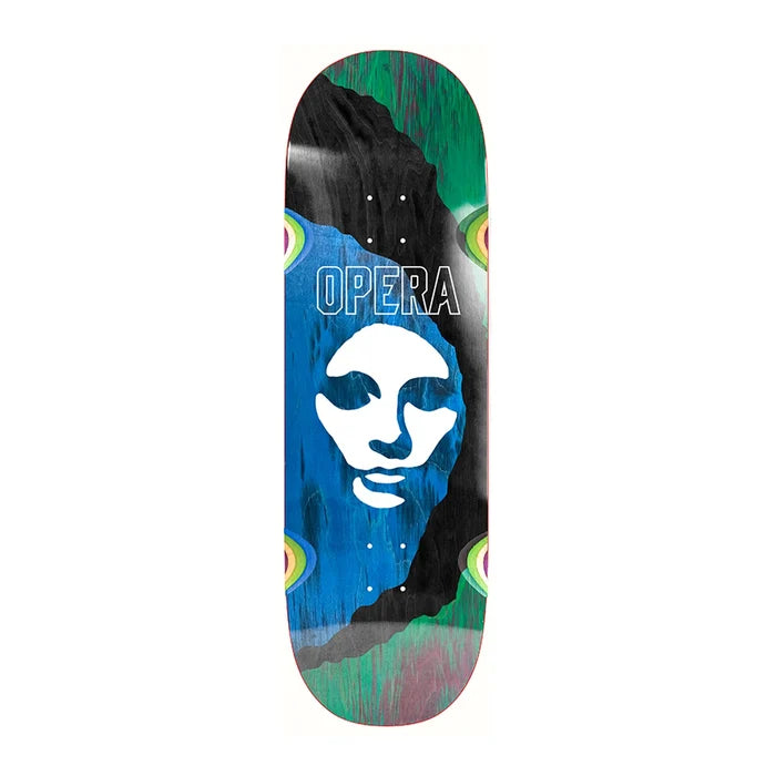 Opera Triple Torn Mask Blue/Black/Green EX7 Skateboard Deck