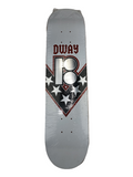 Plan B Danny Way B Graphic Pro Model White Silver Red Size 7.625 Skateboard Deck