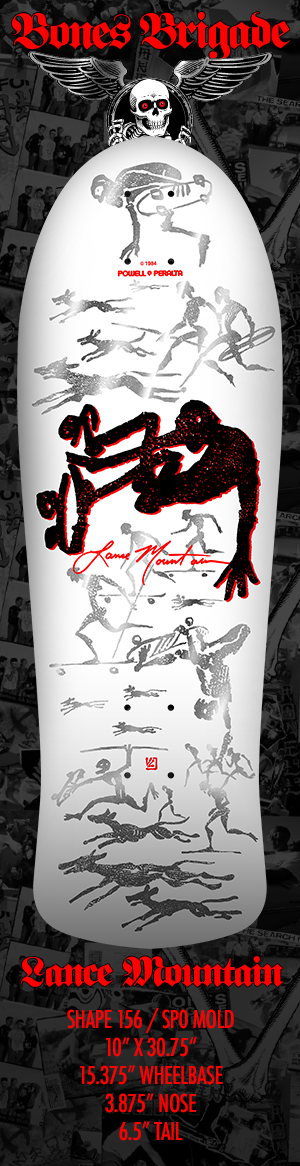Powell Peralta Bones Brigade Lance Mountain Series 17 White 9.94" Skateboard Deck