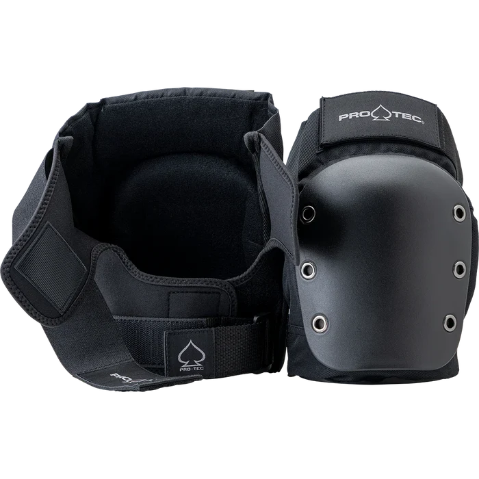 ProTec Street Knee & Elbow Open Back Black Pad Set