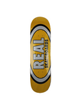 Real Classic Team Oval Slick Bottom Yellow Black White Size 8.38" Skateboard Deck