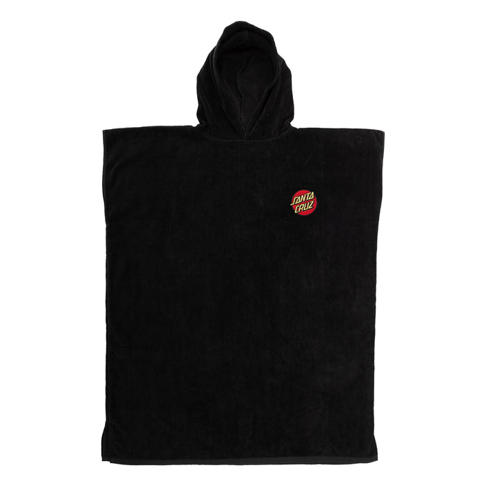 Santa Cruz Classic Dot Black Hooded Towel