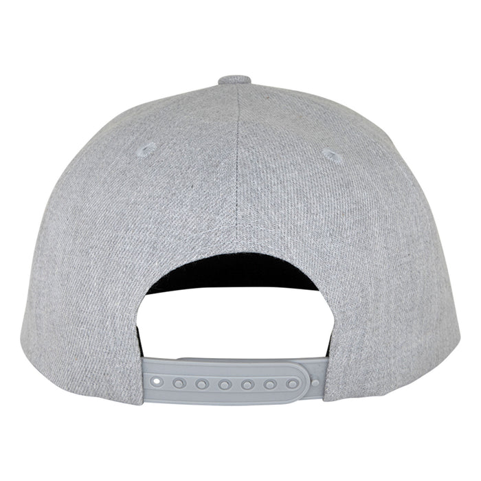 Santa Cruz Label Heather Grey White SIlver Snapback Hat