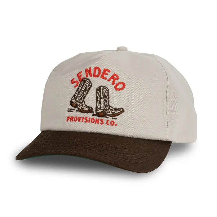 Sendero High Stepper Cream 5 Panel Unstructured Snapback Hat