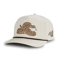 Sendero Rattlesnake Cream 5 Panel Structured Snapback Hat