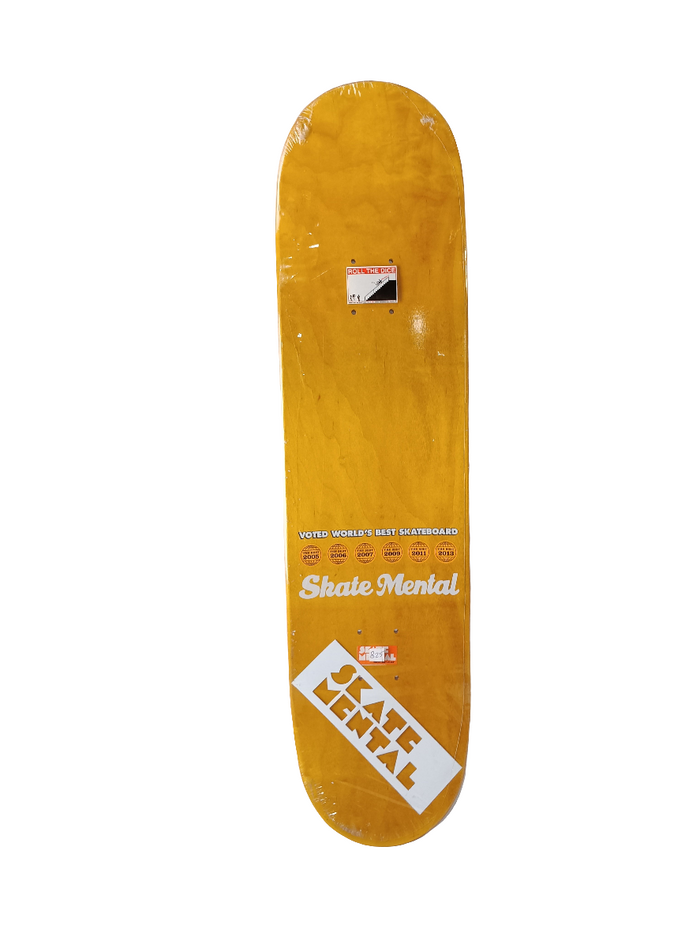 Skate Mental Typing Bubbles Deck White Grey Size 8.25" Vintage NOS Deck
